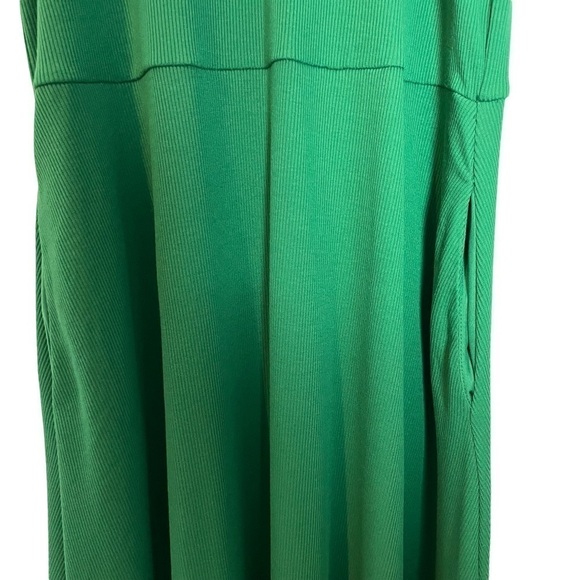 Who What Wear Green Sleeveless Halter Ribbed Knit Midi Dress Sz.M - Picture 3 of 13